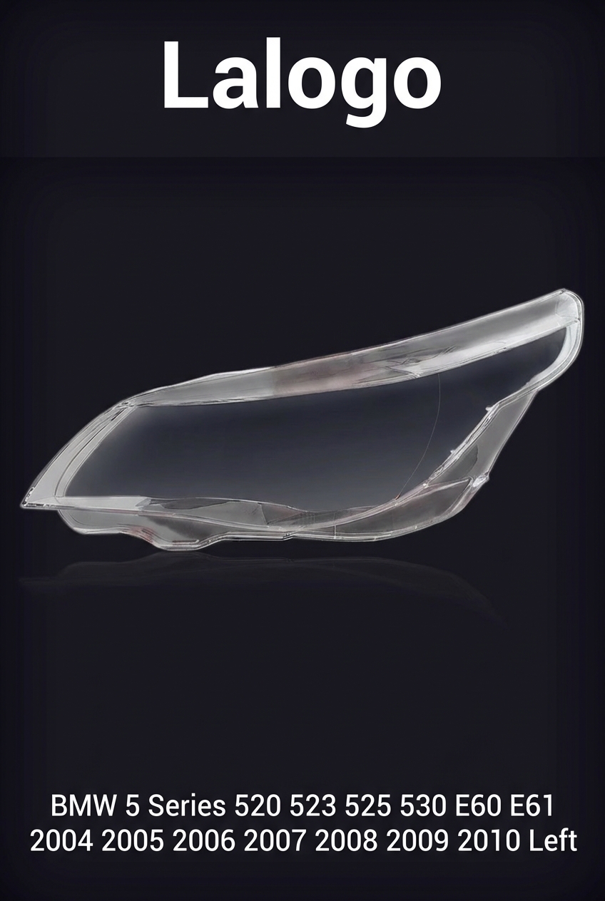 Headlight shell/Headlight lens/Headlamp cover for BMW 5 Series 520 523 525 530 E60 E61 ,Year 2004,2005,2006,2007,2008,2009,2010, Driver Side/Left Front