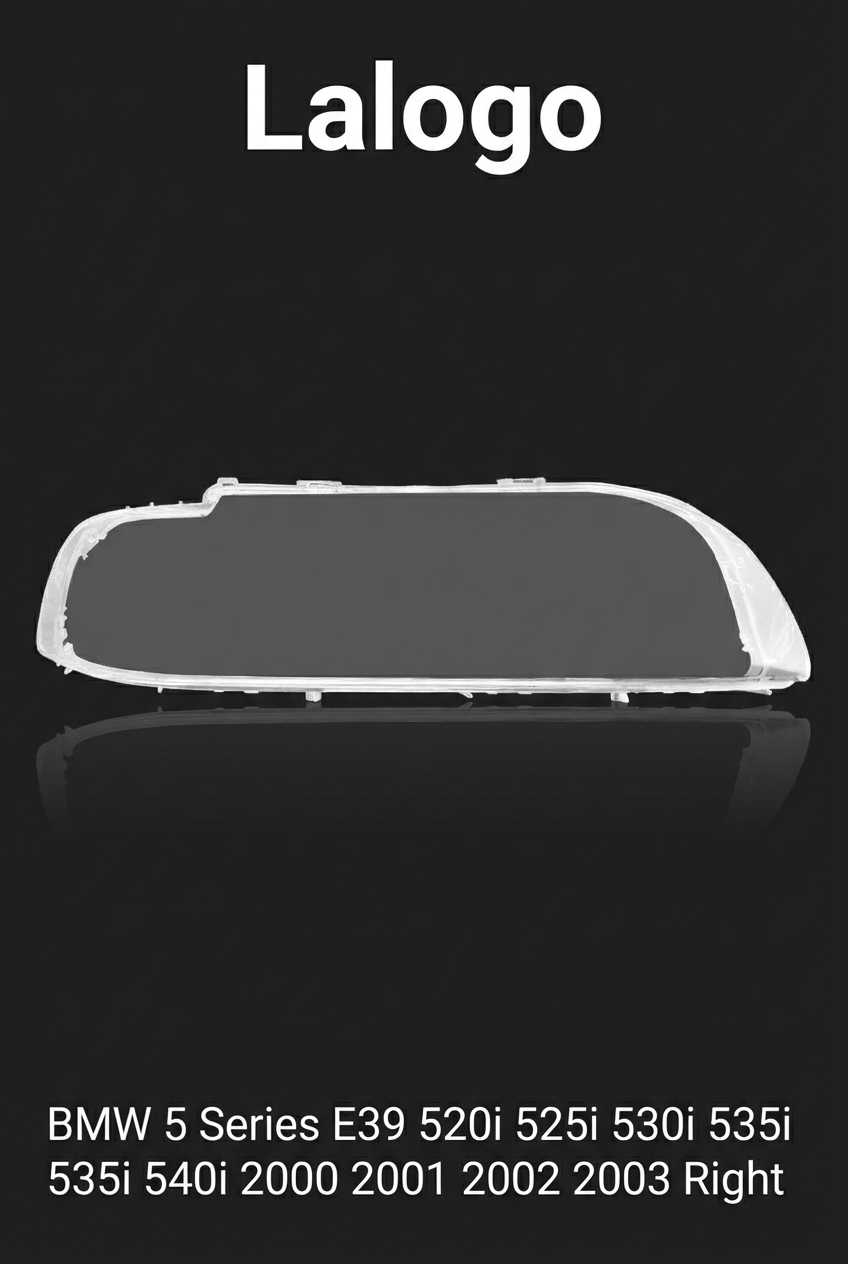 Headlight shell/Headlight lens/Headlamp cover for BMW 5 Series E39 ,Year 2000,2001,2002,2003, Pilot Side/Right Front