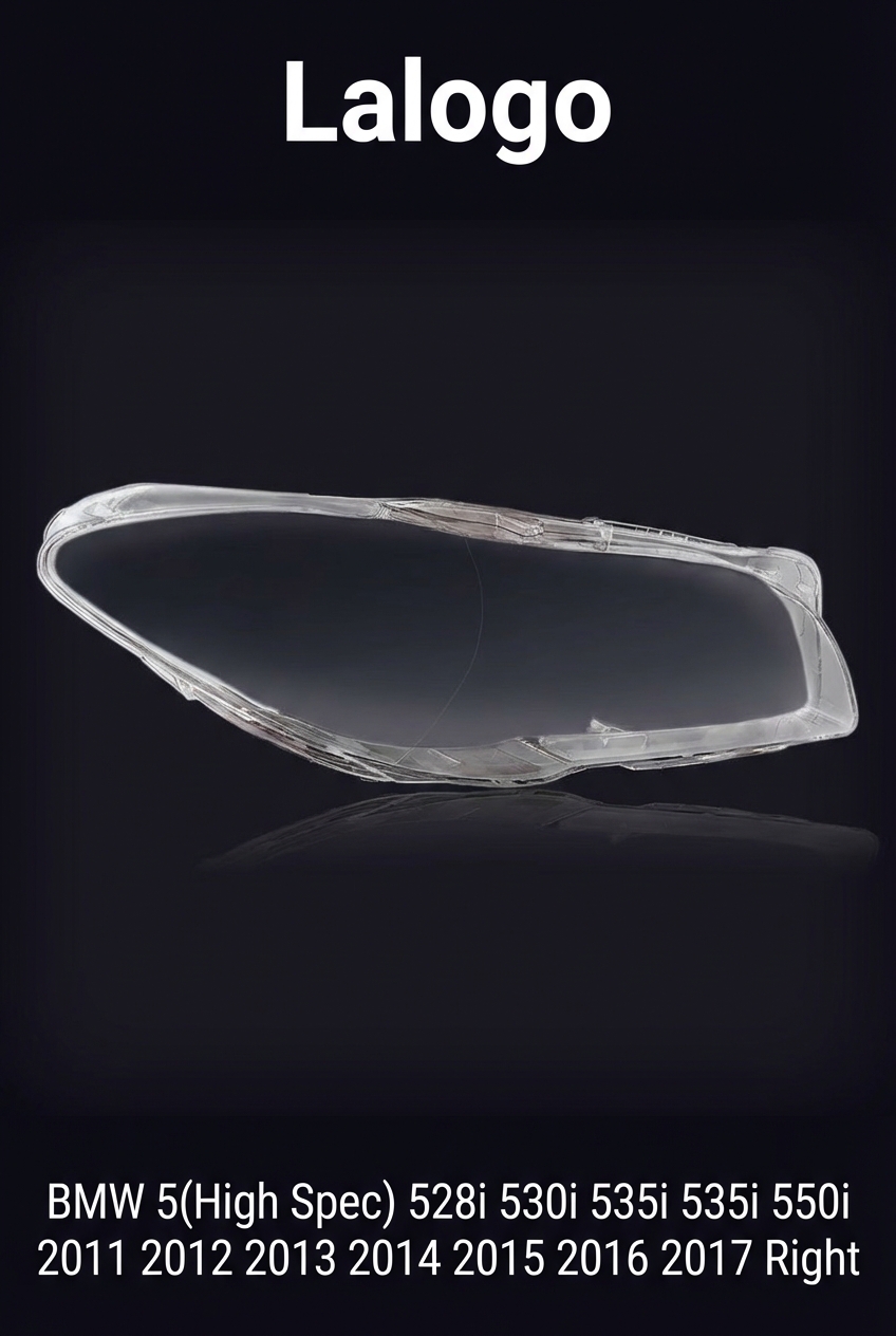 Headlight Glass/Headlight Cover/Headlamp Lens for BMW BMW5(H) Year 2011,2012,2013,2014,2015,2016,2017 Right Side Pilot Side