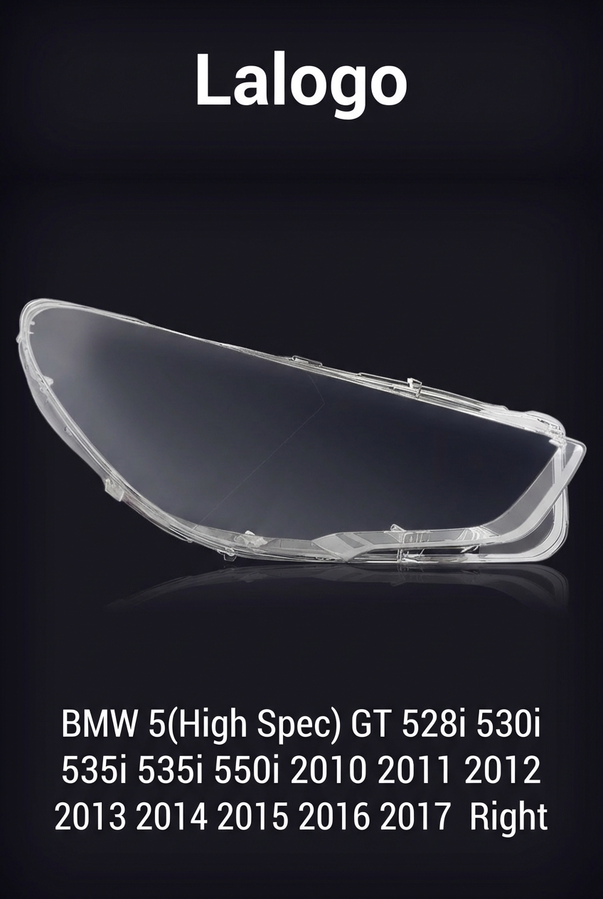 Headlight Glass/Headlight Cover/Headlamp Lens for BMW BMW5(H) Year 2010,2011,2012,2013,2014,2015,2016,2017 Right Side Pilot Side
