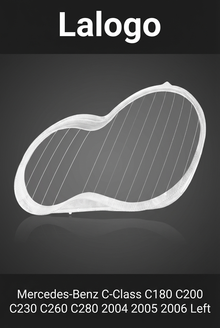 Headlight shell/Headlight lens/Headlamp cover for Mercedes-Benz C-Class C180 C200 C230 C260 C280 ,Year 2004,2005,2006, Driver Side/Left Front