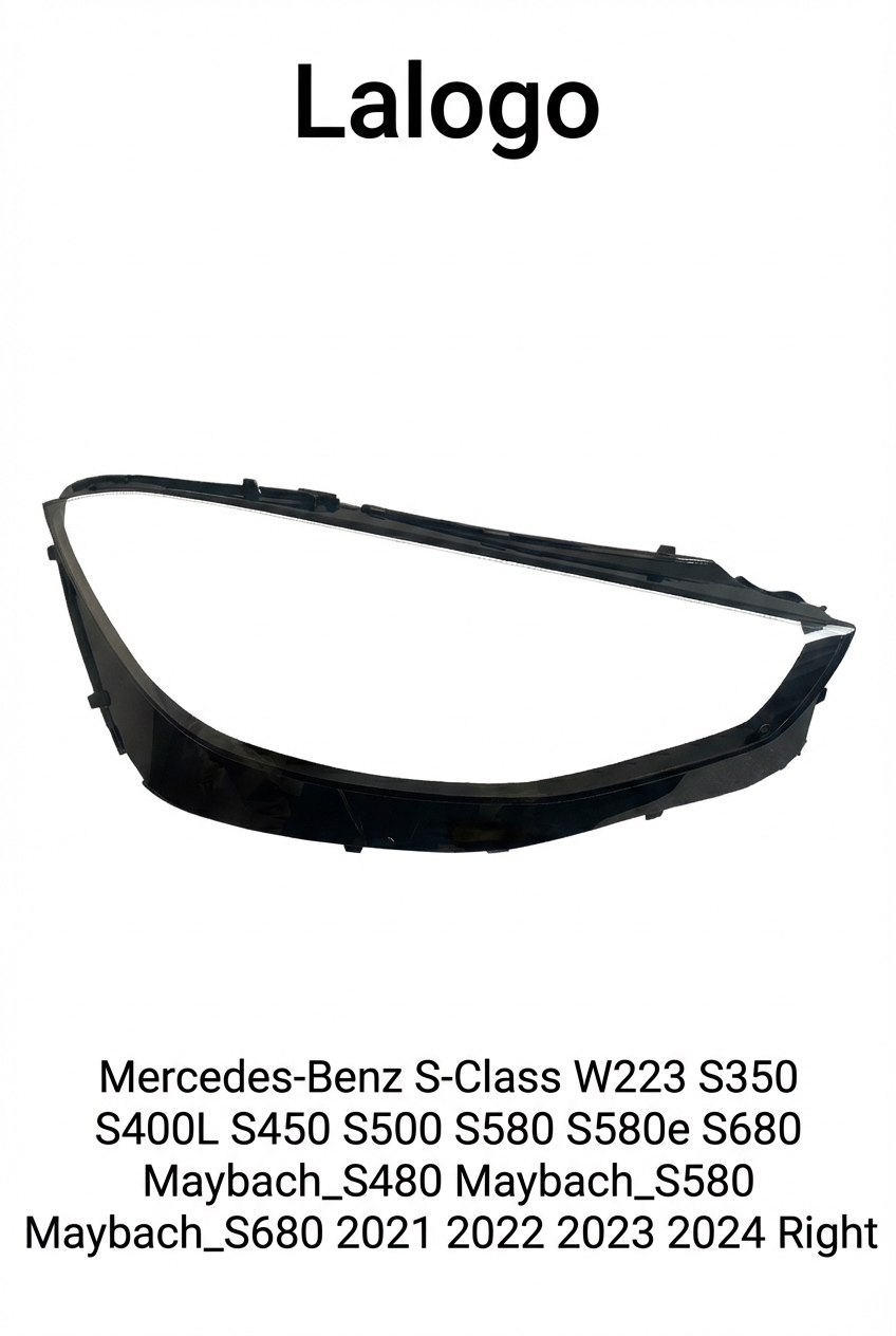 Headlight shell/Headlight lens/Headlamp cover for Mercedes-Benz S-Class W223 ,Year 2021,2022,2023, Pilot Side/Right Front