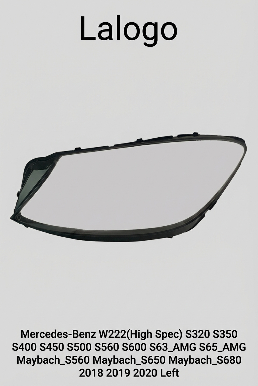 Headlight Glass/Headlight Cover/Headlamp Lens for Mercedes-Benz W222(H) Year 2018,2019,2020 Left Side Driver Side