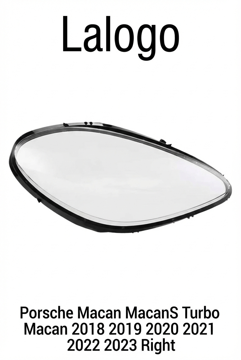 Headlight shell/Headlight lens/Headlamp cover for Porsche Macan MacanS Turbo Macan ,Year 2018,2019,2020,2021,2022,2023, Pilot Side/Right Front